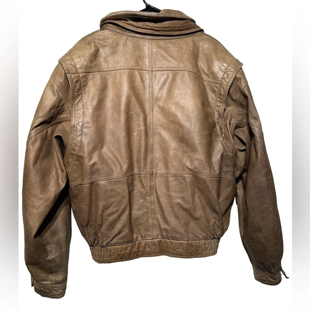 Adventure Bound Vintage 80s Leather Bomber - Picture 2 of 8